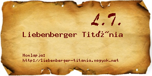 Liebenberger Titánia névjegykártya